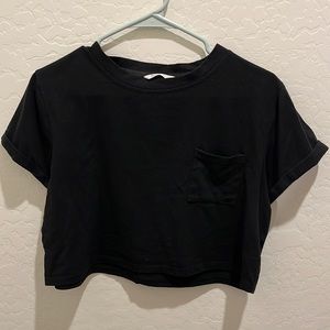 Black Romwe Cropped T-shirt size:XL